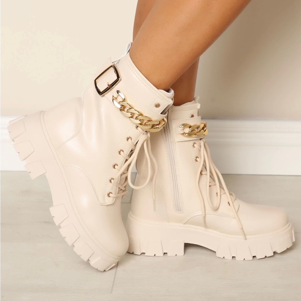 Fashion Nova combat boots never worn!